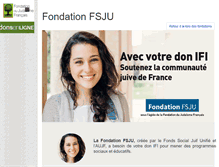 Tablet Screenshot of fsju.fondationjudaisme.org