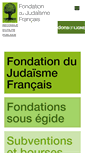 Mobile Screenshot of fondationjudaisme.org