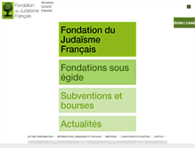 Tablet Screenshot of fondationjudaisme.org
